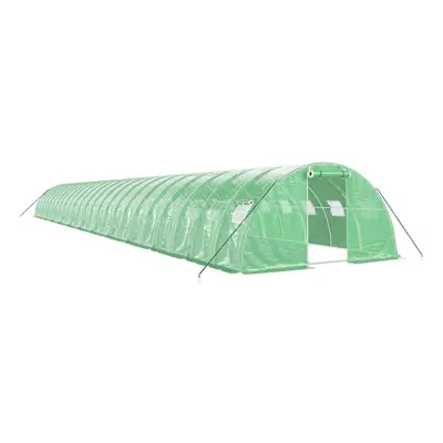 (green, x x m) vidaXL Greenhouse Plant House with Steel Frame Polytunnel Greenhouse White