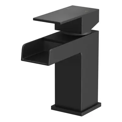 Matt Black Waterfall Basin Mono Mixer Tap Inc Fixings