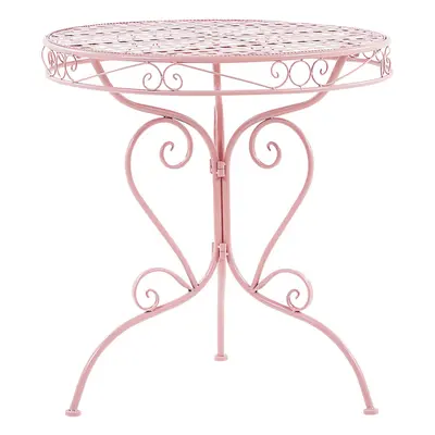 Garden Table Metal Pink ALBINIA