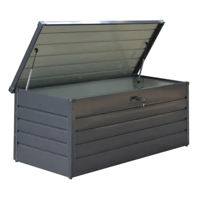 5 x 2ft Anthracite Waterproof Metal Large Outdoor Garden Large Storage Box Lockable Flat Top 600