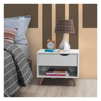 Pulford Drawer Nightstand Stylish Bedroom Bedside Table