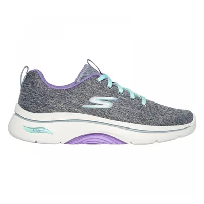 (4 (Adults')) GO WALK Arch Fit 2.0 - Vivid Sunset | Grey/Lavender | Women's Comfort Supportive T