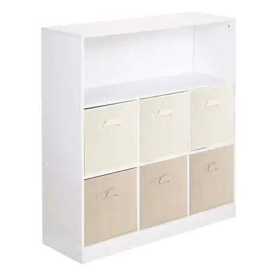 (Cream & Beige Drawers, White (Out of Stock)) Wood White Black Cubed Storage Units Drawers