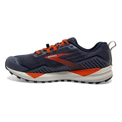 Brooks 1103401D418-10 Mens Cascadia Trail Running Shoe, Navy, Orange & Pelican - Size