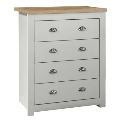 Birlea Highgate Drawer Chest - Grey & Oak - Farmhouse Style