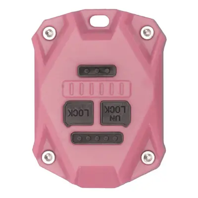 (Pink) Plastic Key Remote Fob Cover Shell Keypads & Uncut Spare Blade Car Case Replacement for J