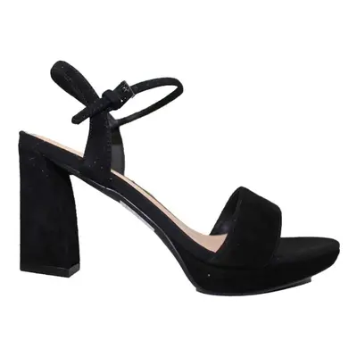 Vista Strap | Black Suede | Womens Heeled Sandals