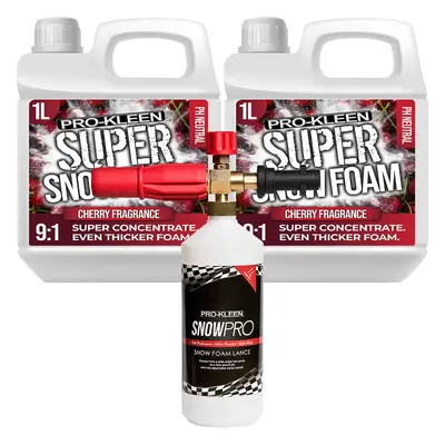 (Cherry x 1L, x Pro-Kleen Karcher Lance) Super Concentrate Snow Foam Car Shampoo Kits