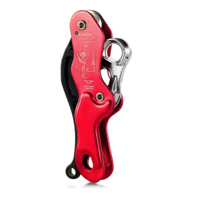 (Red) Outdoor Stop Descender Self-braking Self Locking Carving Rock Climbing Caving Rescue Rappe