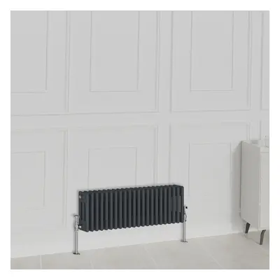 (300x1010mm-3 Column, Anthracite) NRG Traditional Radiator Horizontal Vertical Cast Iron Style D