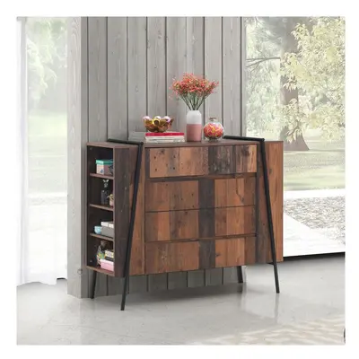 Essentials Abbey Chest of Drawers Rustic Storage for Bedroom