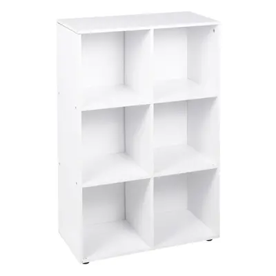 (6 Cube - White, Without Door) Cube Wooden Bookcase Shelving Shelves Unit Wood