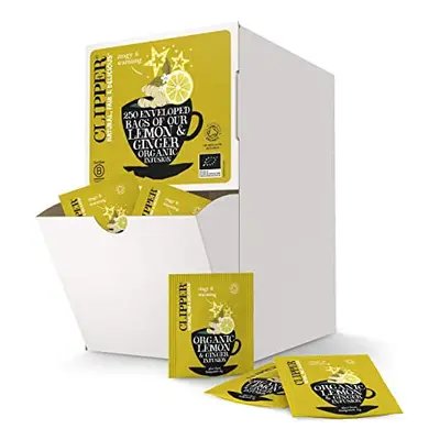 Clipper Organic Lemon & Ginger Tea Bags | Individually Wrapped Teabags | Bulk Buy, Home & Cateri