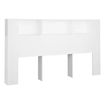 (white) vidaXL Headboard Cabinet Bedroom Bookcase Backboard Bed Header Storage Cabinet