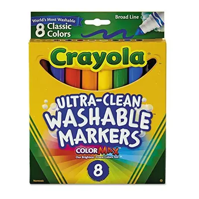 CrayolaÂ Washable Markers Broad Line, Count Classic Colors, Case of