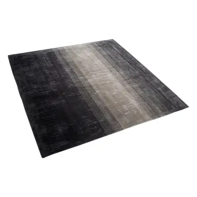 Viscose Rug x cm Grey and Black ERCIS