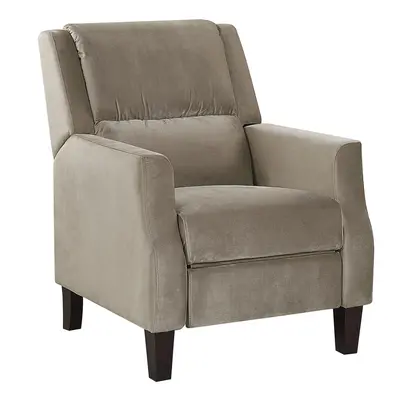 Recliner Chair EGERSUND Velvet Taupe