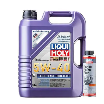 5L Liqui Moly 5W40 Fully Synthetic Engine Oil High Tech + ENGINE FLUSH 300ml