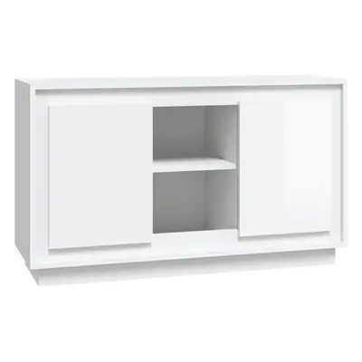 (high gloss white) vidaXL Sideboard Cabinet Cupboard Side Cabinet Home Organiser Engineered Wood