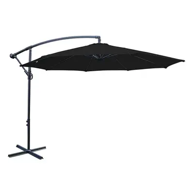 (Black) 3m Cantilever Parasol Garden Banana Hanging