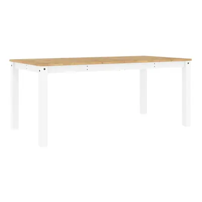 vidaXL Dining Table Kitchen Table Dining Room Table White Solid Wood Pine