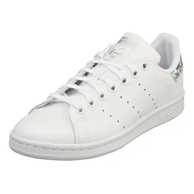 adidas Stan Smith Kids Classic Trainers in White Silver - 6.5 UK