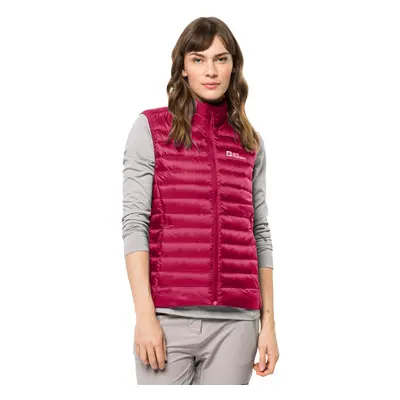 (S, Cranberry) Jack Wolfskin Womens Pack And Go Down Sleeveless Waterproof Gilet