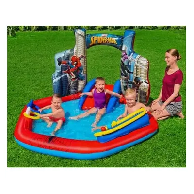 Spiderman Inflatable Play Centre Paddling Pool With Water Slide