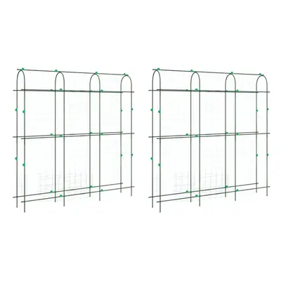 (2 pcs) vidaXL Garden Trellises for Climbing Plants Stand Plant Support U-Shape Steel