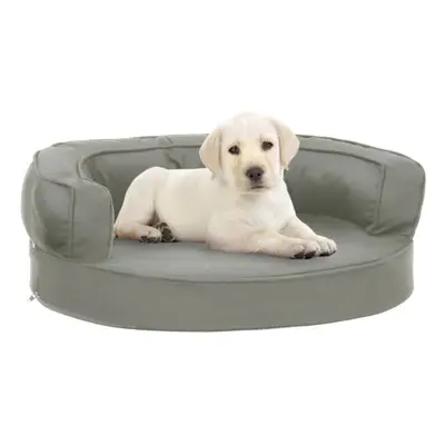 vidaXL Ergonomic Dog Bed Mattress Linen Look Grey Dog Basket Pet Cushion Sofa