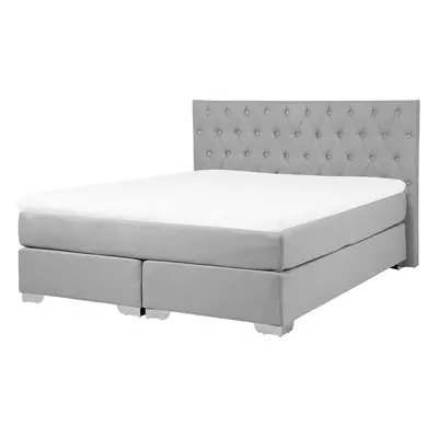 Divan Bed DUCHESS x cm (EU King Size) Fabric Light Grey