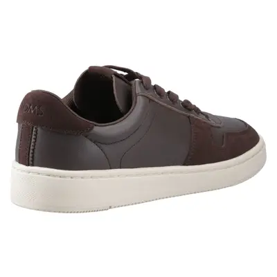 (Brown, (Adults')) TOMS TRVL Lite Court Leather Men's Brown Trainers