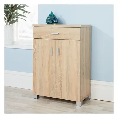 Sonoma Oak Shoe Cabinet Storage Door Drawer Hallway Cupboard Shoe Tidy