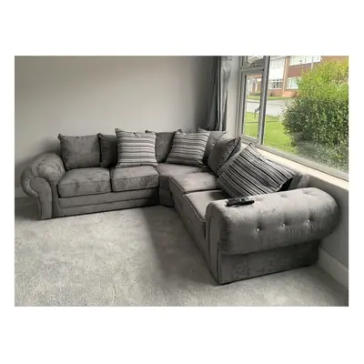 Moana Large Corner Sofa Grey