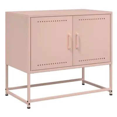 vidaXL TV Cabinet TV Stand Media Unit TV Unit Entertainment Centre Pink Steel