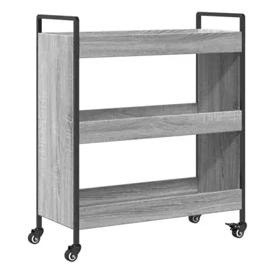 vidaXL Kitchen Trolley Rolling Cart Storage Cart Grey Sonoma Engineered Wood