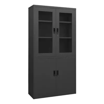 vidaXL Office Cabinet Anthracite Steel Home Filing File Storage Cabinet Locker