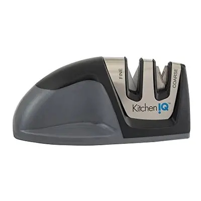 KitchenIQ Edge Grip Stage Knife Sharpener, Black