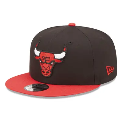 (M/L, Black) New Era Chicago Bulls Team Patch Snapback Adjustable 9FIFTY Cap Hat - Black