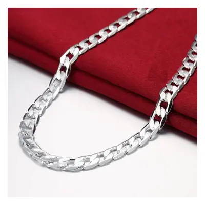 Special Offer Sterling Silver Necklace for mens 20/24 Inches Classic 8MM Chain Jewelry Wedding C