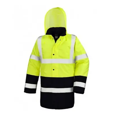 (S, Fluorescent Yellow/Black) Result Adults Unisex Core Motorway Two Tone Safety Jacket