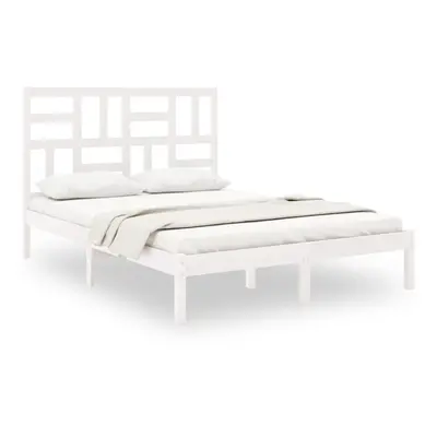 (white, x cm) vidaXL Solid Wood Bed Frame Home Wooden Bedstead Bed Base Multi Colours/Sizes