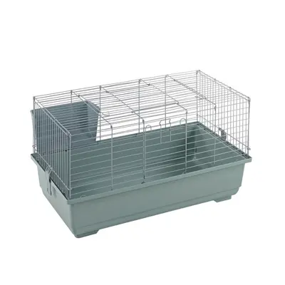 Indoor Rabbit Cage 80cm Silver Single Tier - Small Pet Guinea Pig