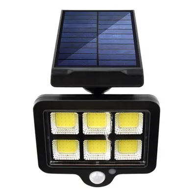 (Six Grid 120COB Remote Control) 20W Waterproof Outdoor Solar Powered LED Wall Solar Light for H