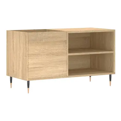 (sonoma oak) vidaXL Record Cabinet Record Storage Cabinet Sideboard White Engineered Wood