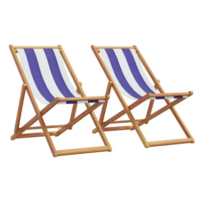 (blue and white, without armrest/ pcs) vidaXL Folding Beach Chair Outdoor Chair Garden Beach Fab