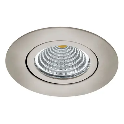 Wall / Ceiling Recess Round Downlight Satin Nickel Spotlight 6W Built in LED