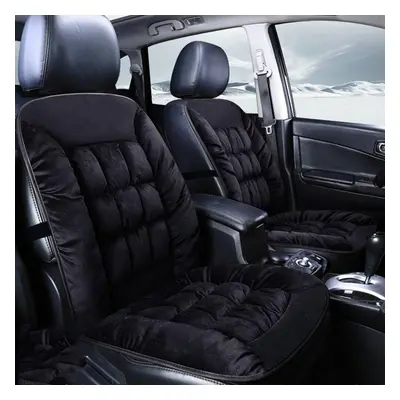 (Black) Universal Plush Slip Car Seat Cushion