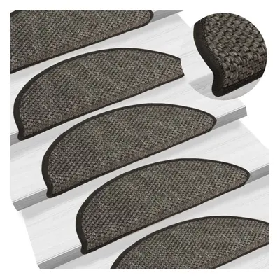 vidaXL Self-adhesive Stair Mats Stair Protector Sisal-Look pcs Anthracite