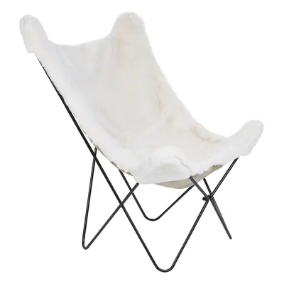 Armchair NYBRO Faux Fur White